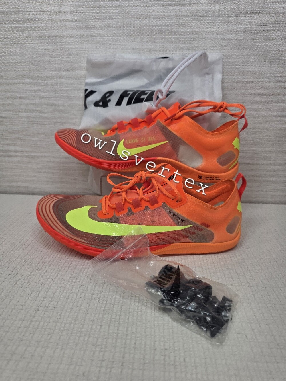 New Sz 9 Nike Zoom Victory 5 XC Cross Country Spikes Orange AJ0847-801 Men's